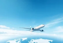 International Civil Aviation Day: Celebrating the Global Impact of Aviation airplane flying in the sky above a world map