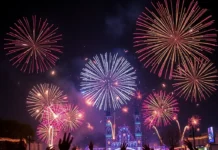 New Year’s Day: A Fresh Start and Global Celebration fireworks lighting up the night sky as people celebrate the arrival of the New Year