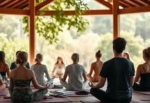 UN World Meditation Day: A New Global Celebration of Mindfulness and Peace A serene image showing diverse groups of people meditating together in a peaceful setting