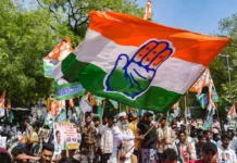 The Foundation Day of Indian National Congress (INC): A Journey of Legacy and Leadership Indian National Congress (INC) flag and a crowd of supporters