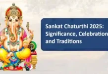 Sankat Chaturthi: Significance, Celebration, and Traditions A colorful image of Lord Ganesha adorned with flowers, during the Sankat Chaturthi observance.