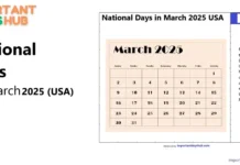 National Days in March 2025 USA :Key Events You Should Know Celebrating National Days in March 2025 Key Events in the USA You Should Know