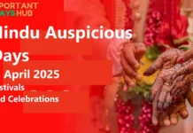 Hindu Auspicious Days in April 2025: A Complete Guide to the Festivals and Celebrations Hindu Auspicious Days in April 2025 A Complete Guide to the Festivals and Celebrations