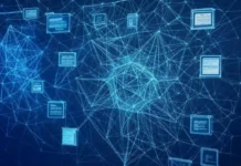 World Information Architecture Day A digital design with interconnected wireframes and user interface elements