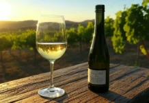 International Riesling Day: Celebrating the Elegance of a Timeless Grape A glass of Riesling wine beside a bottle on Celebrating International Riesling Day