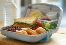 National Pack Your Lunch Day: A Perfect Day to Embrace Healthy Eating and Convenience Healthy lunchbox filled with fresh fruits, veggies, and a sandwich - National Pack Your Lunch Day