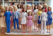 National Barbie Day: Celebrating an Iconic Doll’s Legacy National Barbie Day-Collection of Barbie dolls showcasing diverse careers and ethnicities