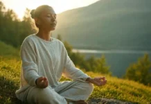 National I Am Day: Celebrating Self-Affirmation and Empowerment National I Am Day - Person practicing yoga at sunrise, embracing self-reflection