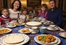 Passover: Celebrating Freedom, Faith, and Family Traditional Passover Seder table with symbolic items and wine cups