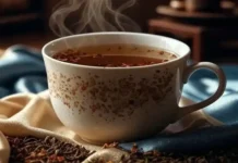 International Tea Day (May 21): A Global Toast to the World’s Favorite Beverage A steaming cup of black tea with cinnamon and star anise on a rustic table on International Tea Day