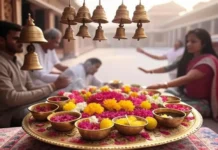 Hindu Auspicious Days in June 2025: A Spiritual Calendar Devotees performing Nirjala Ekadashi fast rituals at temple