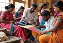 Small Industry Day 2025 in India: Celebrating the Backbone of Our Economy Artisans working in small textile industry on Small Industry Day